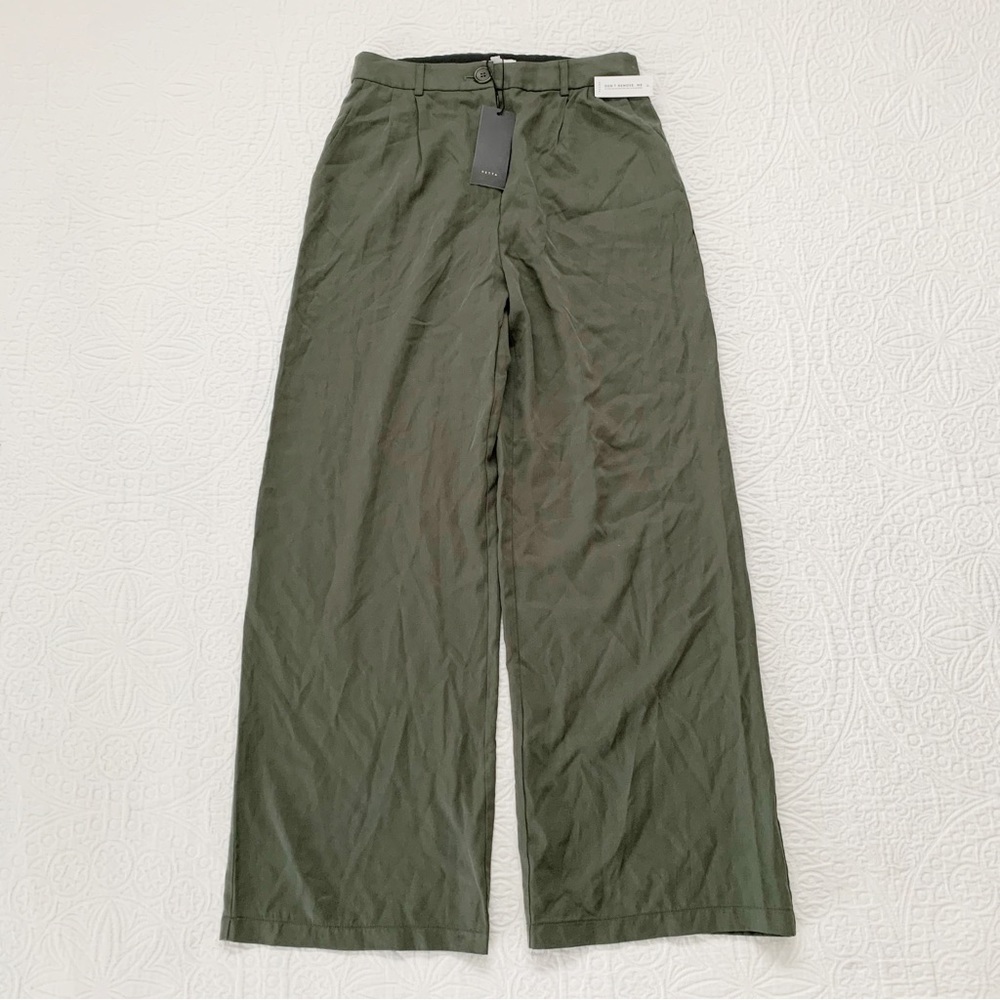 Vetta Capsule Wide Leg Trousers, Olive‎ (Limited Edition) - Picture 3 of 6